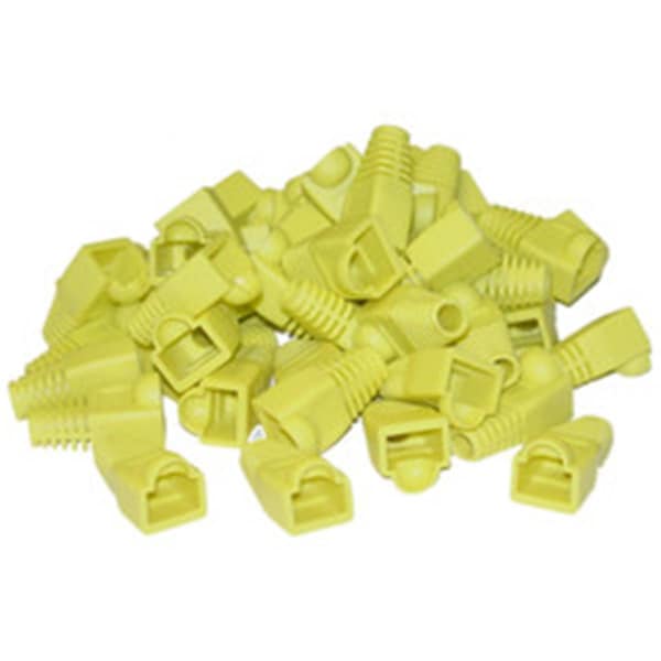 Cable Wholesale RJ45 Strain Relief Boots- Yellow, 50PK SR-8P8C-YL - main